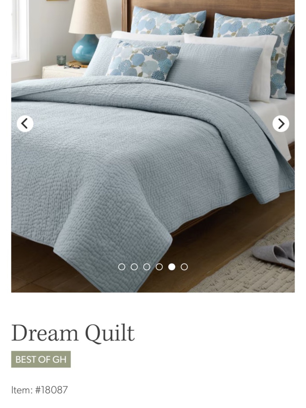 Pottery Barn Light Blue Quilted Dream Quilt. Did not use and could not return.